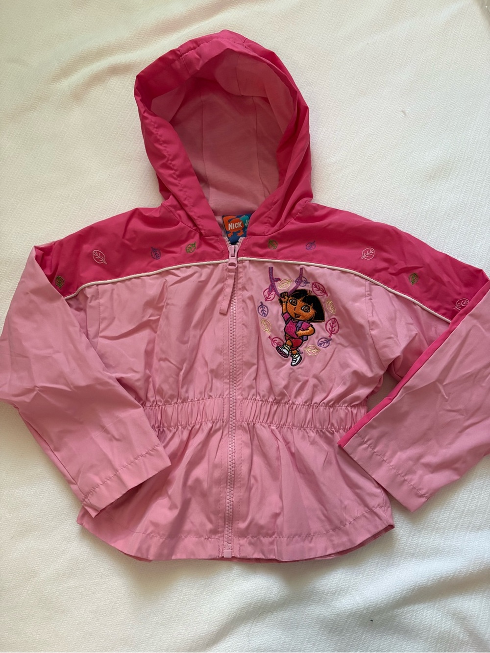 Dora The Explorer Y2K Pink Hooded Windbreaker Jacket for Kids